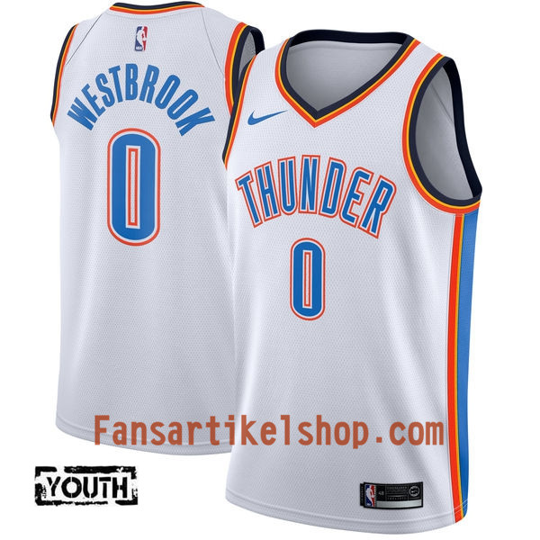 NBA Oklahoma City Thunder Trikot Russell Westbrook 0 Nike 2017-18 Weiß Swingman - Kinder NBA Oklahoma City Thunder Trikot Russell Westbrook 0 Nike 2017-18 Weiß Swingman - Kinder